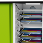 Pencil and iPad Charging_Trolley for storing and charging 16 or 32 iPads and pencils or stylus in pairs on individual shelves