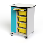 Lego Education SPIKE Essential and SPIKE Prime 4 set charging and tray storage trolley