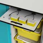 Lego Education SPIKE Essential 4 set charging and tray storage trolley
