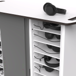 Carrello di ricarica per cuffie wireless per riporre e ricaricare le cuffie tramite USB-C