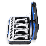 Charging case for storing and moving sets of Meta Quest 3 and 3S XR headsets