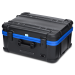 Rugged but lightweight transporter case for charging, storing and moving VR headsets