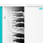 Cell phone charging cabinet for storage and USB charging of up to 80 cell phones