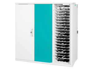 Mobile phone charging cabinet for securely storing and charging up to 80 smart phones