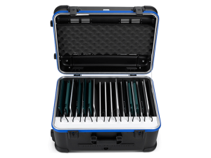 Charging case for storage, transport and charging of multiple iPads