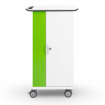 MacBook Neo laptop charging trolley for 16 Neo 13" laptops with door closed, key lock and charge status LEDs