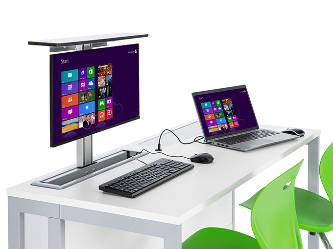 M1-Computertische mit ausklappbarem Monitor