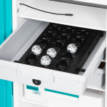 STEM charging trolley with charging trays for ozobot robots