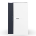 iPad wall charging cabinet with a digital code lock, integrated USB-C charging for 10 iPads with LEDs off so no iPads plugged in